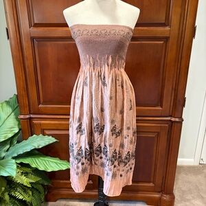 J Gee OS BOHO dress/skirt peach and black butterfly  print